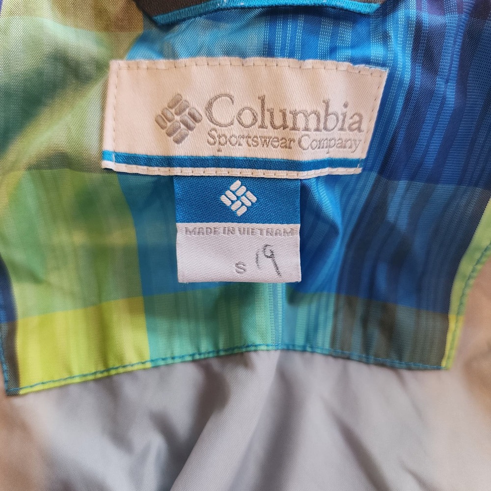 Columbia Women's Plaid Light Weight Windbreaker Waterproof Jacket Size Small - Picture 5 of 5
